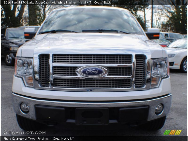 White Platinum Metallic Tri Coat / Black 2010 Ford F150 Lariat SuperCab 4x4