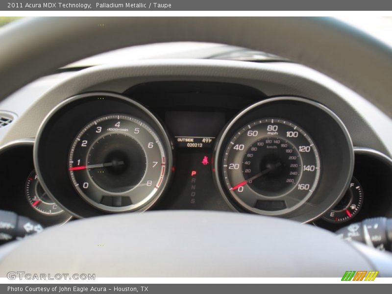 Palladium Metallic / Taupe 2011 Acura MDX Technology