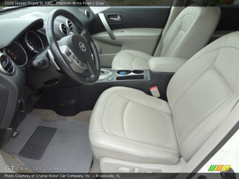 Phantom White Pearl / Gray 2008 Nissan Rogue SL AWD