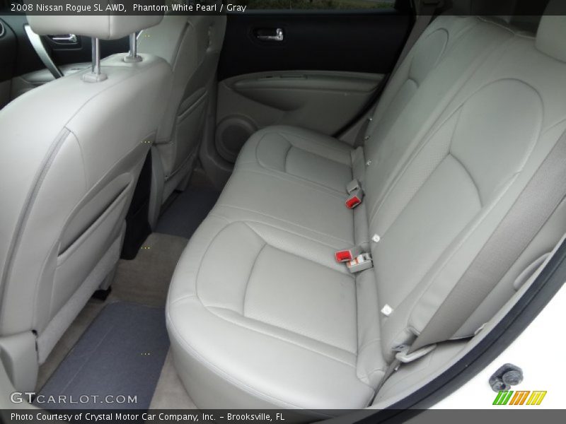Phantom White Pearl / Gray 2008 Nissan Rogue SL AWD