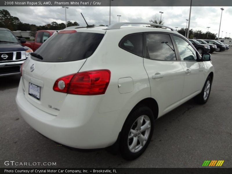 Phantom White Pearl / Gray 2008 Nissan Rogue SL AWD
