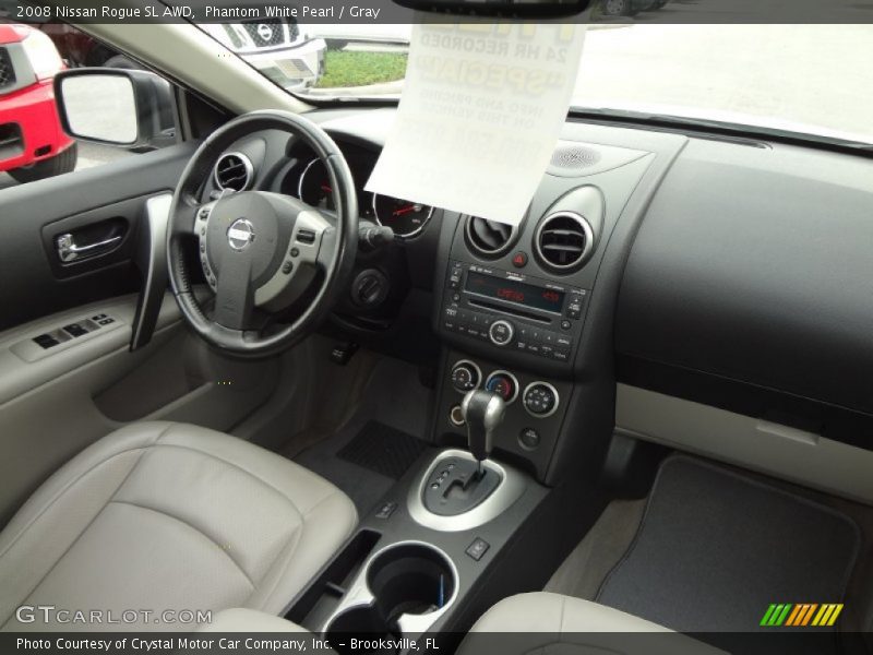 Phantom White Pearl / Gray 2008 Nissan Rogue SL AWD