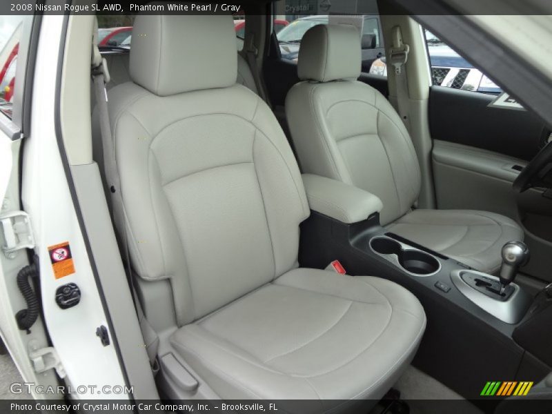 Phantom White Pearl / Gray 2008 Nissan Rogue SL AWD