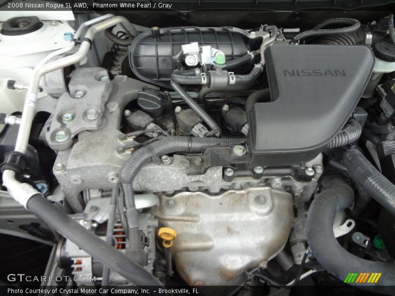 Phantom White Pearl / Gray 2008 Nissan Rogue SL AWD