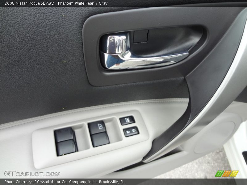 Phantom White Pearl / Gray 2008 Nissan Rogue SL AWD