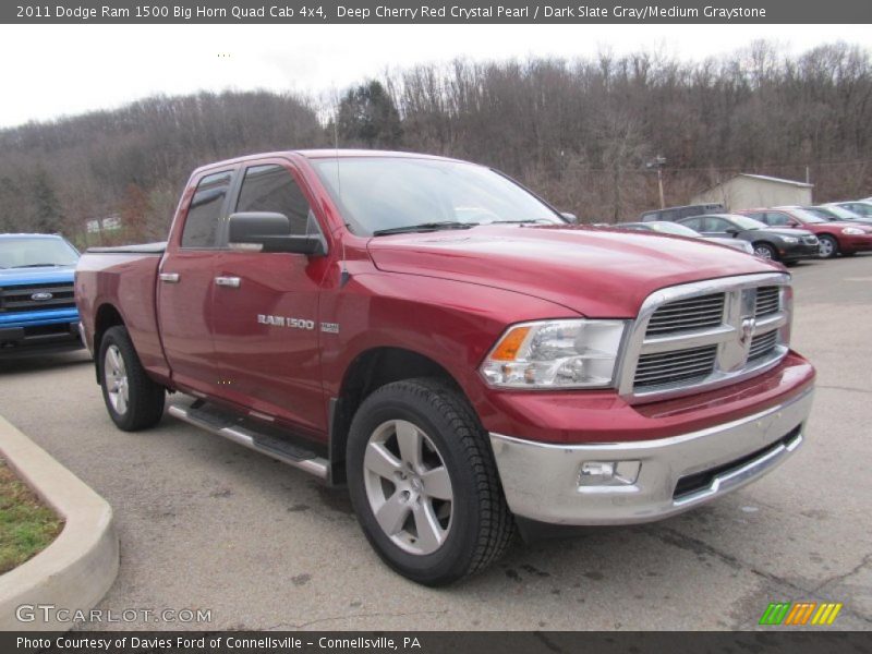 Deep Cherry Red Crystal Pearl / Dark Slate Gray/Medium Graystone 2011 Dodge Ram 1500 Big Horn Quad Cab 4x4