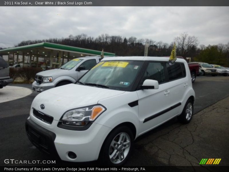 Clear White / Black Soul Logo Cloth 2011 Kia Soul +