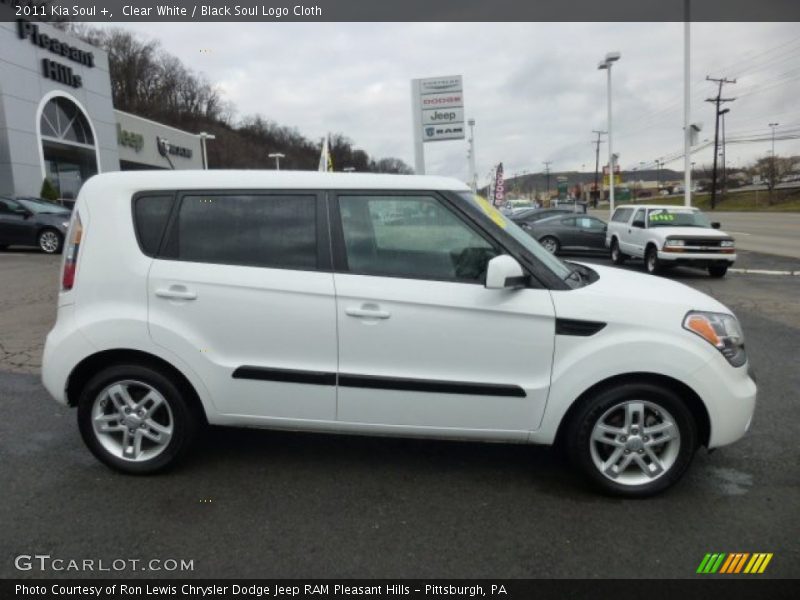 Clear White / Black Soul Logo Cloth 2011 Kia Soul +