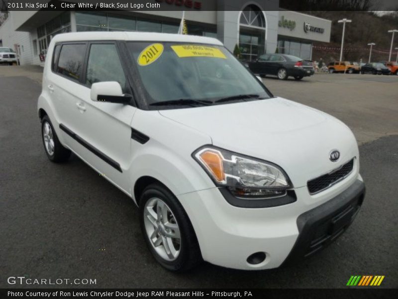 Clear White / Black Soul Logo Cloth 2011 Kia Soul +