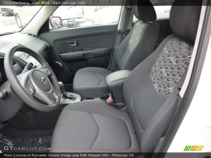 Clear White / Black Soul Logo Cloth 2011 Kia Soul +