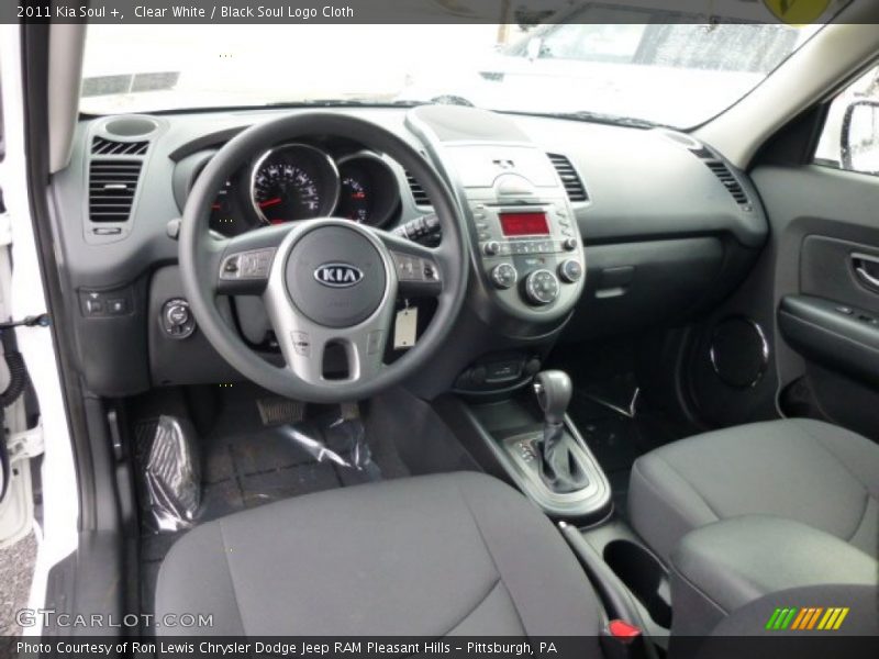 Clear White / Black Soul Logo Cloth 2011 Kia Soul +