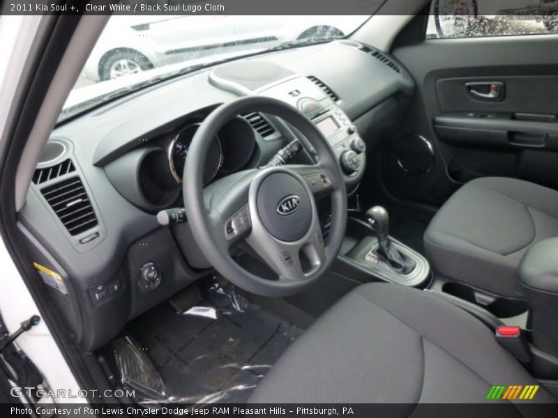 Clear White / Black Soul Logo Cloth 2011 Kia Soul +