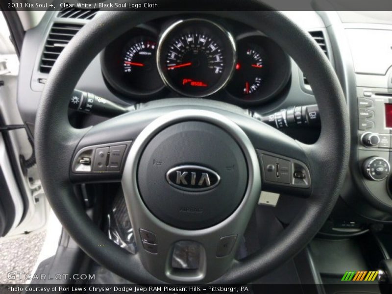 Clear White / Black Soul Logo Cloth 2011 Kia Soul +