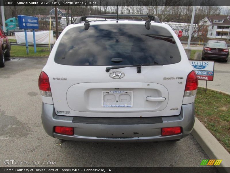 Nordic White / Beige 2006 Hyundai Santa Fe GLS 4WD