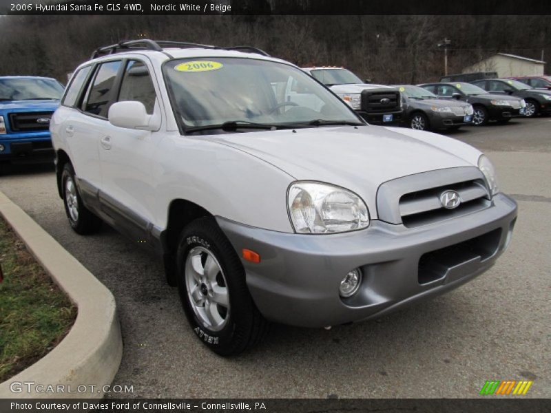 Nordic White / Beige 2006 Hyundai Santa Fe GLS 4WD