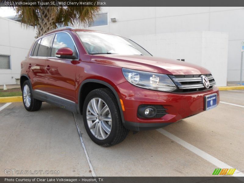 Wild Cherry Metallic / Black 2013 Volkswagen Tiguan SE