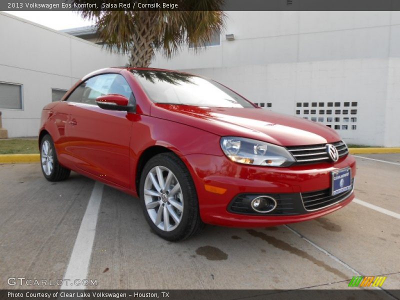Salsa Red / Cornsilk Beige 2013 Volkswagen Eos Komfort