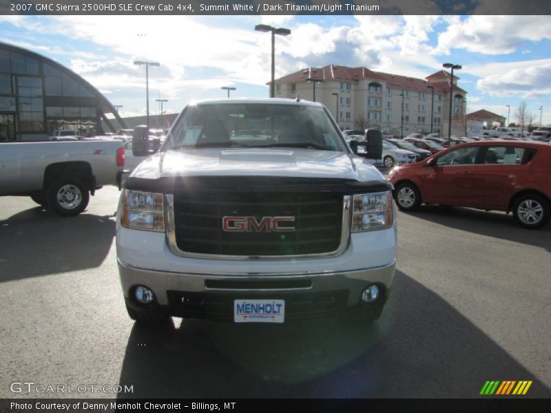 Summit White / Dark Titanium/Light Titanium 2007 GMC Sierra 2500HD SLE Crew Cab 4x4