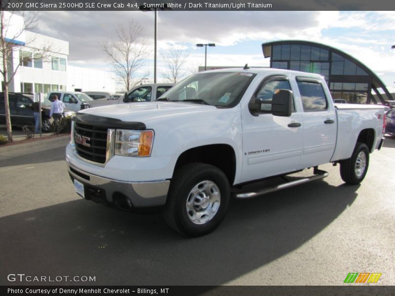 Summit White / Dark Titanium/Light Titanium 2007 GMC Sierra 2500HD SLE Crew Cab 4x4
