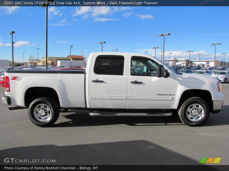 Summit White / Dark Titanium/Light Titanium 2007 GMC Sierra 2500HD SLE Crew Cab 4x4