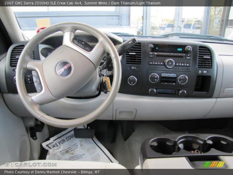 Summit White / Dark Titanium/Light Titanium 2007 GMC Sierra 2500HD SLE Crew Cab 4x4