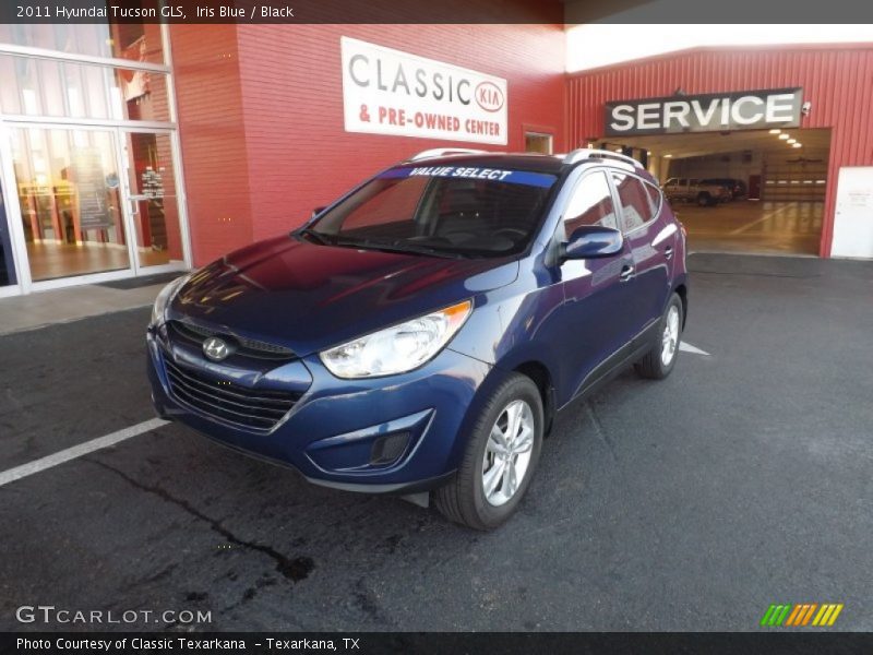 Iris Blue / Black 2011 Hyundai Tucson GLS