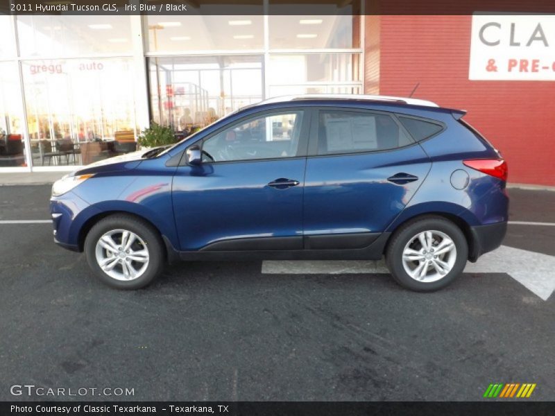 Iris Blue / Black 2011 Hyundai Tucson GLS