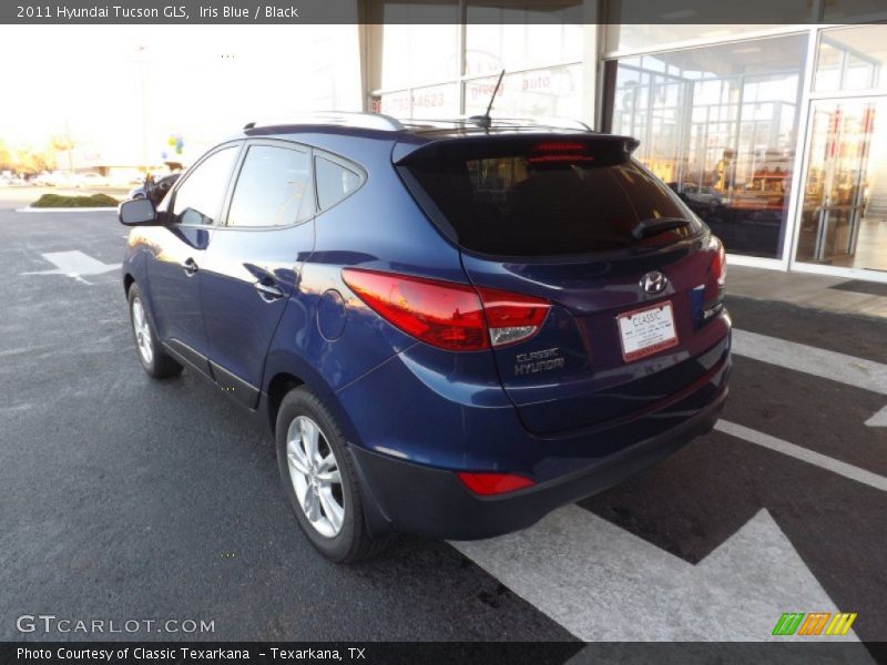 Iris Blue / Black 2011 Hyundai Tucson GLS