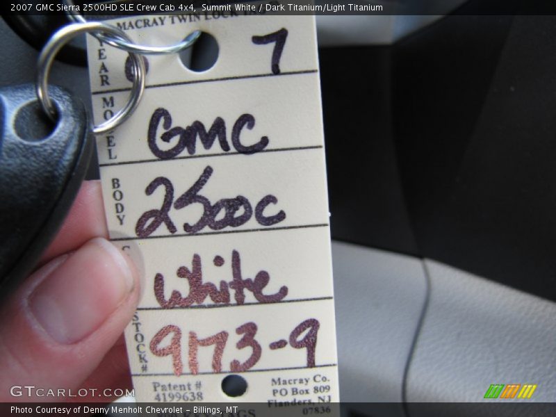 Summit White / Dark Titanium/Light Titanium 2007 GMC Sierra 2500HD SLE Crew Cab 4x4