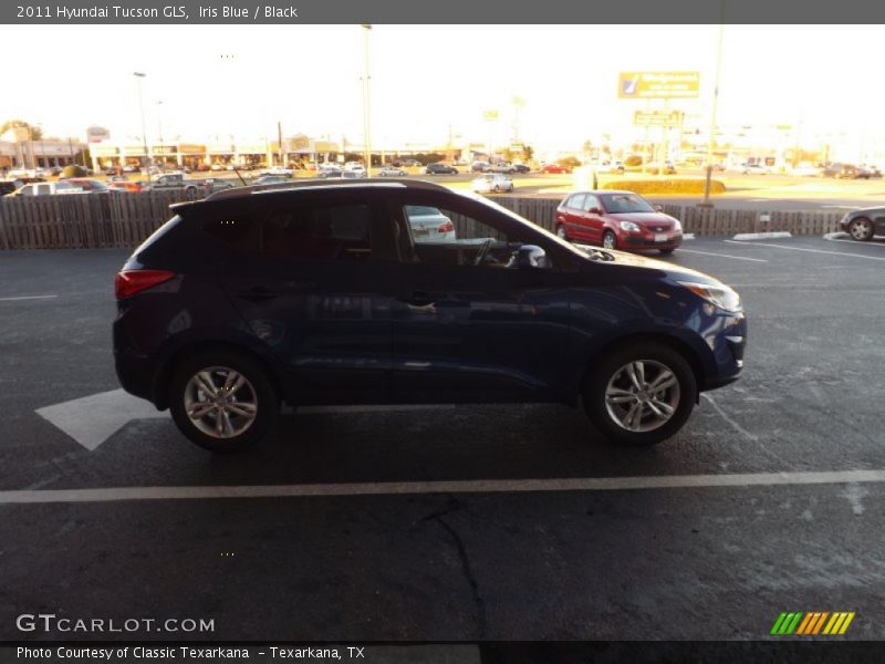 Iris Blue / Black 2011 Hyundai Tucson GLS