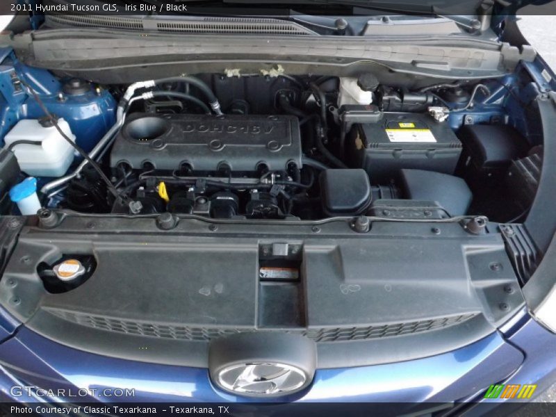 Iris Blue / Black 2011 Hyundai Tucson GLS