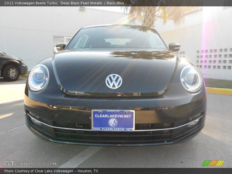 Deep Black Pearl Metallic / Black/Blue 2013 Volkswagen Beetle Turbo