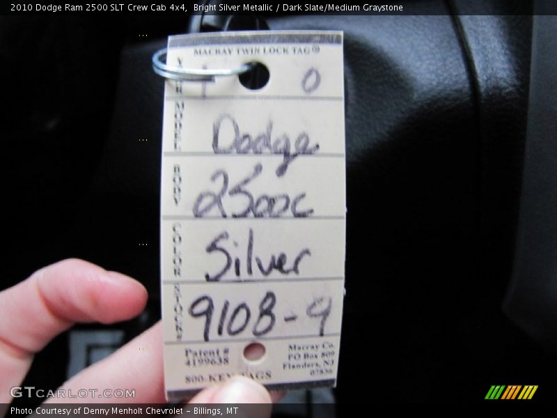 Bright Silver Metallic / Dark Slate/Medium Graystone 2010 Dodge Ram 2500 SLT Crew Cab 4x4