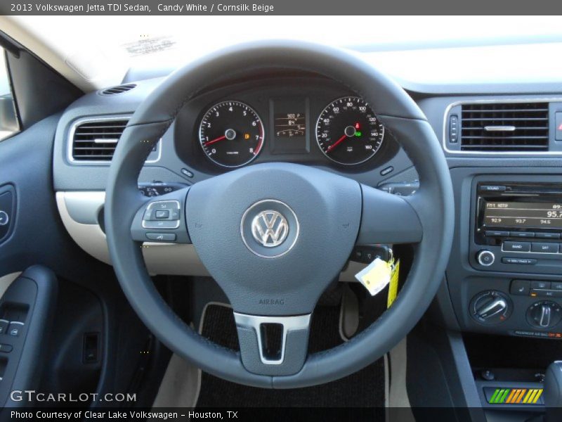 Candy White / Cornsilk Beige 2013 Volkswagen Jetta TDI Sedan