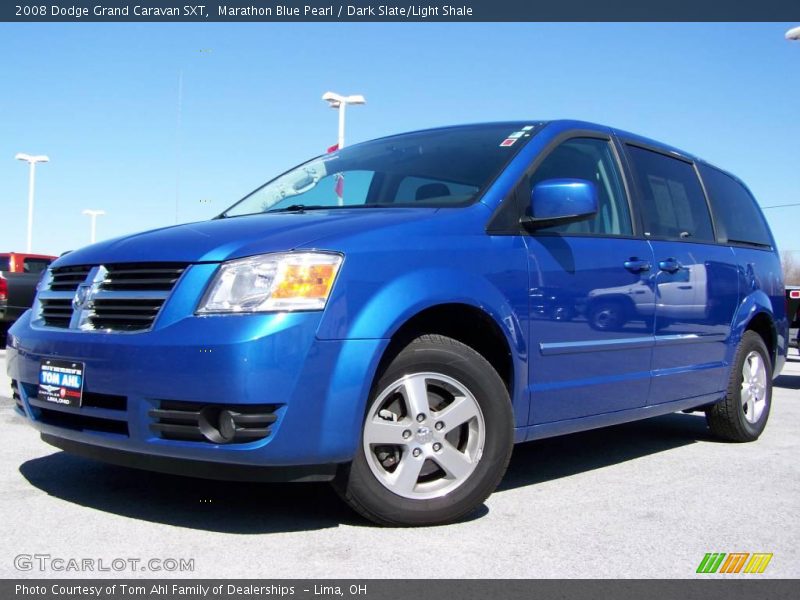 Marathon Blue Pearl / Dark Slate/Light Shale 2008 Dodge Grand Caravan SXT