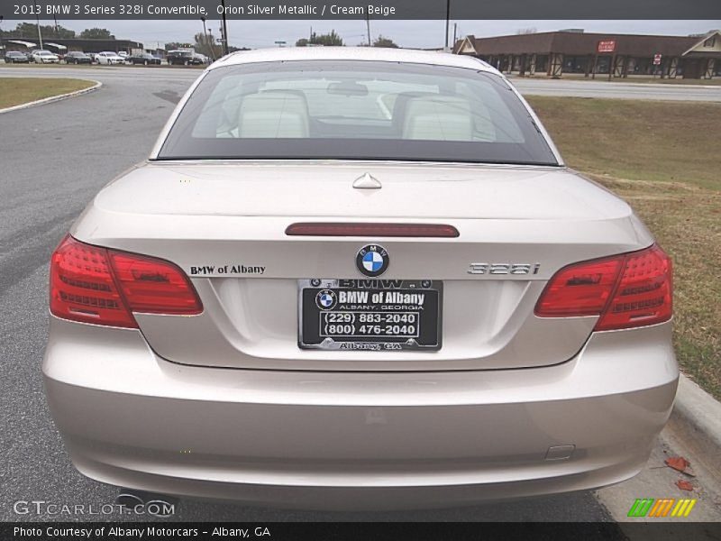 Orion Silver Metallic / Cream Beige 2013 BMW 3 Series 328i Convertible