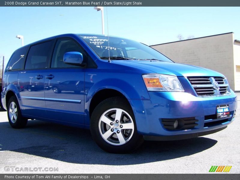 Marathon Blue Pearl / Dark Slate/Light Shale 2008 Dodge Grand Caravan SXT