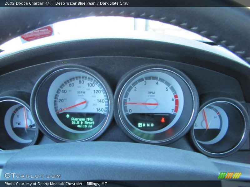 Deep Water Blue Pearl / Dark Slate Gray 2009 Dodge Charger R/T