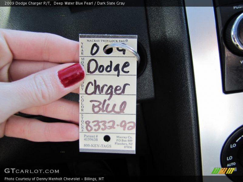 Deep Water Blue Pearl / Dark Slate Gray 2009 Dodge Charger R/T