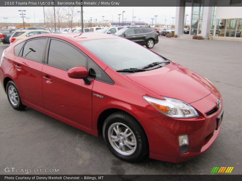 Barcelona Red Metallic / Misty Gray 2010 Toyota Prius Hybrid III