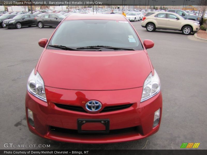 Barcelona Red Metallic / Misty Gray 2010 Toyota Prius Hybrid III