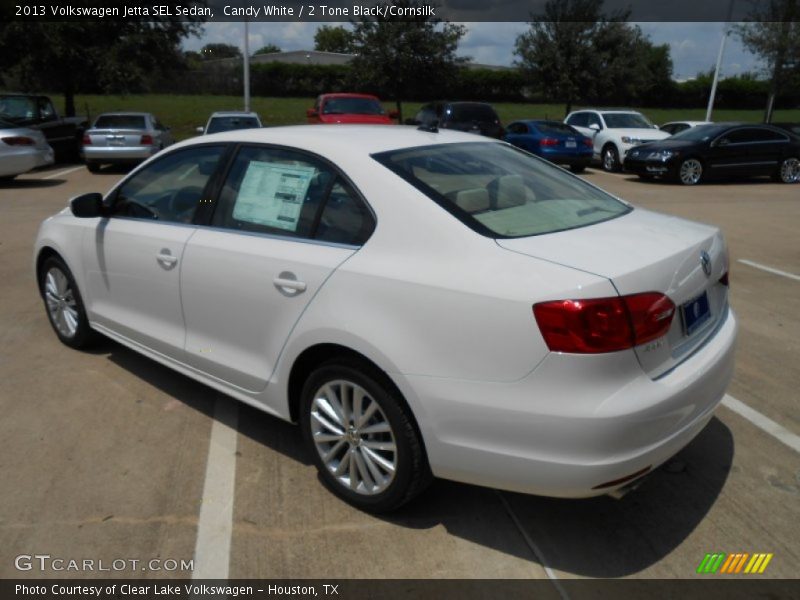 Candy White / 2 Tone Black/Cornsilk 2013 Volkswagen Jetta SEL Sedan