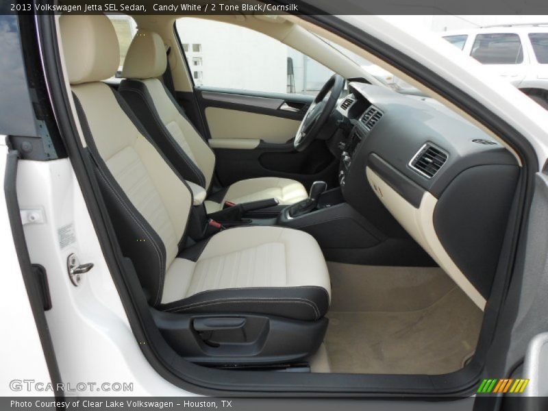Candy White / 2 Tone Black/Cornsilk 2013 Volkswagen Jetta SEL Sedan