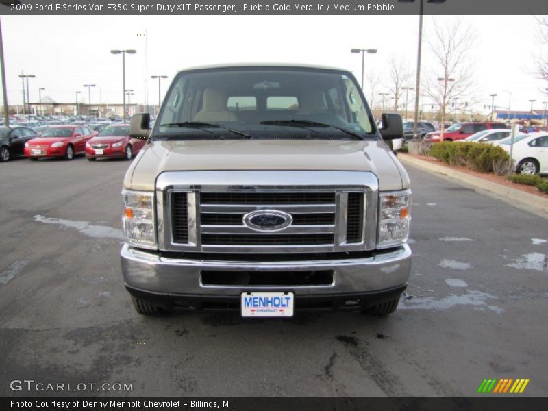 Pueblo Gold Metallic / Medium Pebble 2009 Ford E Series Van E350 Super Duty XLT Passenger