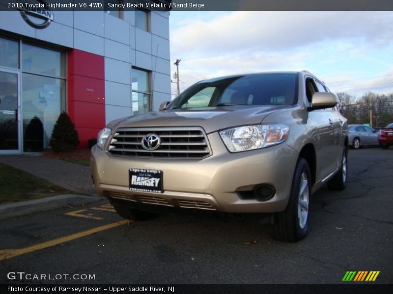 Sandy Beach Metallic / Sand Beige 2010 Toyota Highlander V6 4WD