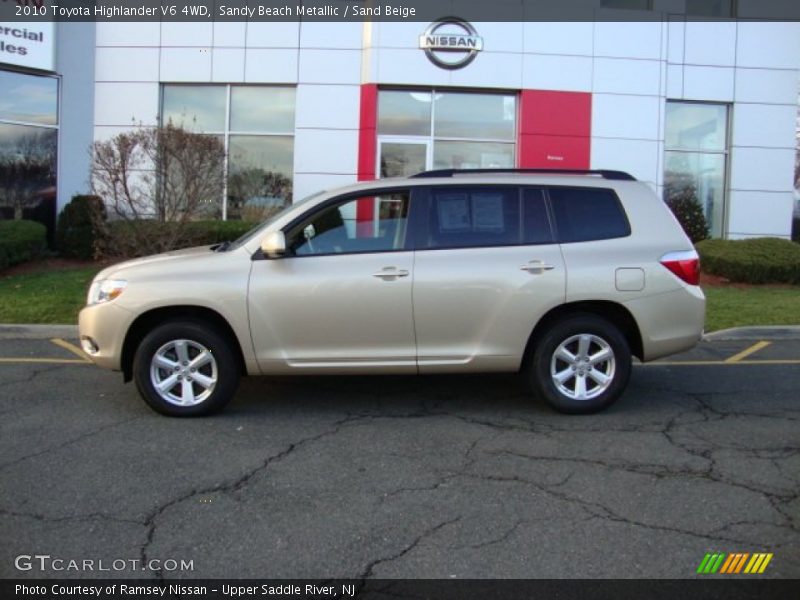 Sandy Beach Metallic / Sand Beige 2010 Toyota Highlander V6 4WD