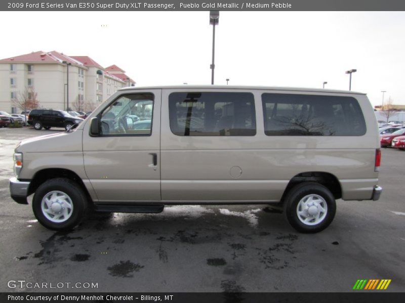Pueblo Gold Metallic / Medium Pebble 2009 Ford E Series Van E350 Super Duty XLT Passenger