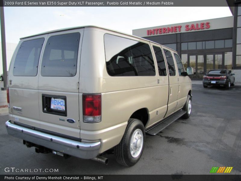 Pueblo Gold Metallic / Medium Pebble 2009 Ford E Series Van E350 Super Duty XLT Passenger