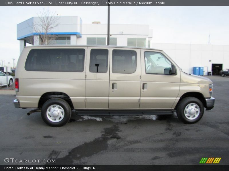 Pueblo Gold Metallic / Medium Pebble 2009 Ford E Series Van E350 Super Duty XLT Passenger