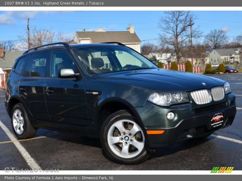 Highland Green Metallic / Tobacco 2007 BMW X3 3.0si